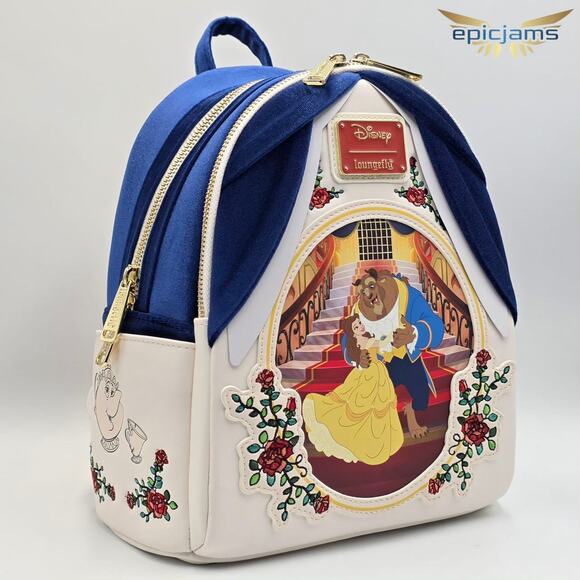 Loungefly Disney Beauty and the Beast Belle & Beast Velvet  display picture 1